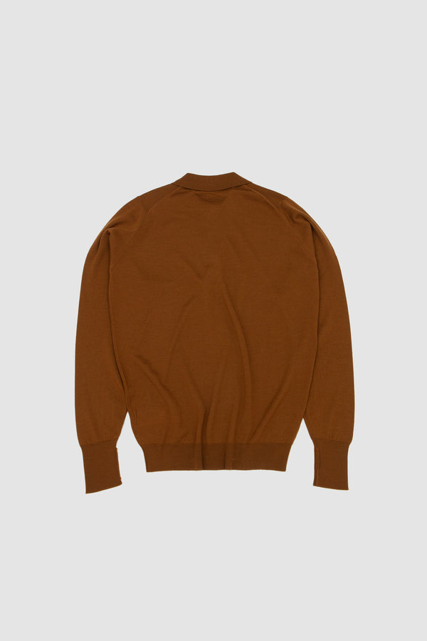 Sportivo Store Cotswold Extra Fine Merino Wool Polo Shirt Keats Bronze