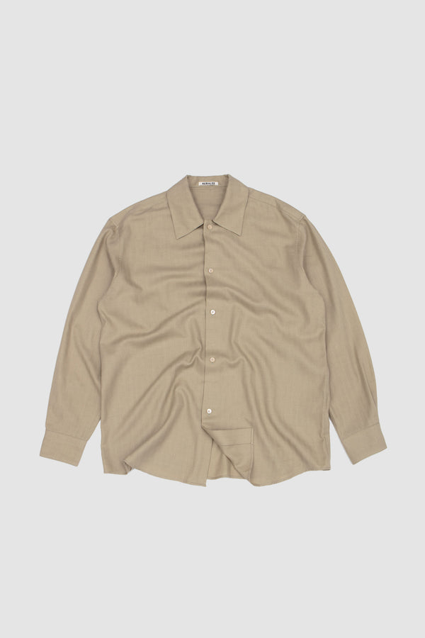 sportivo store Cotton-Cashmere Herringbone Shirt Light Khaki