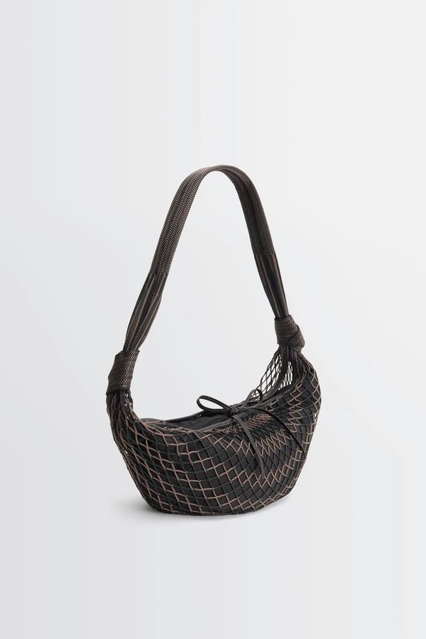 Sportivo Store Croissant Filt Bag Chevron Marron Glacé/ Black