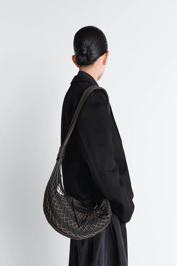 Sportivo Store Croissant Filt Bag Chevron Marron Glacé/ Black