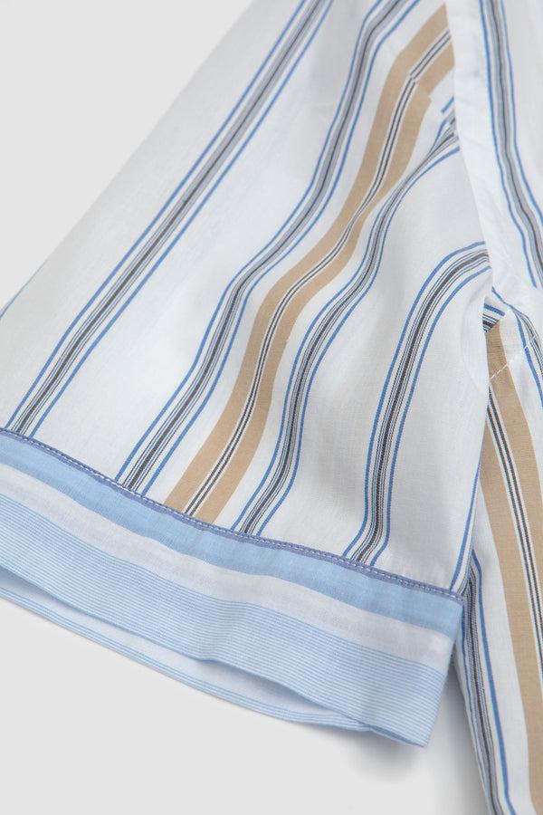 Sportivo Store Dean Road Shirt Pop Stripe Three Blue/Sand