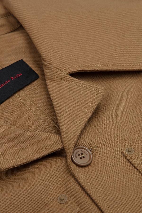 Sportivo Store Embellished Workwear Jacket Khaki/ Pearl