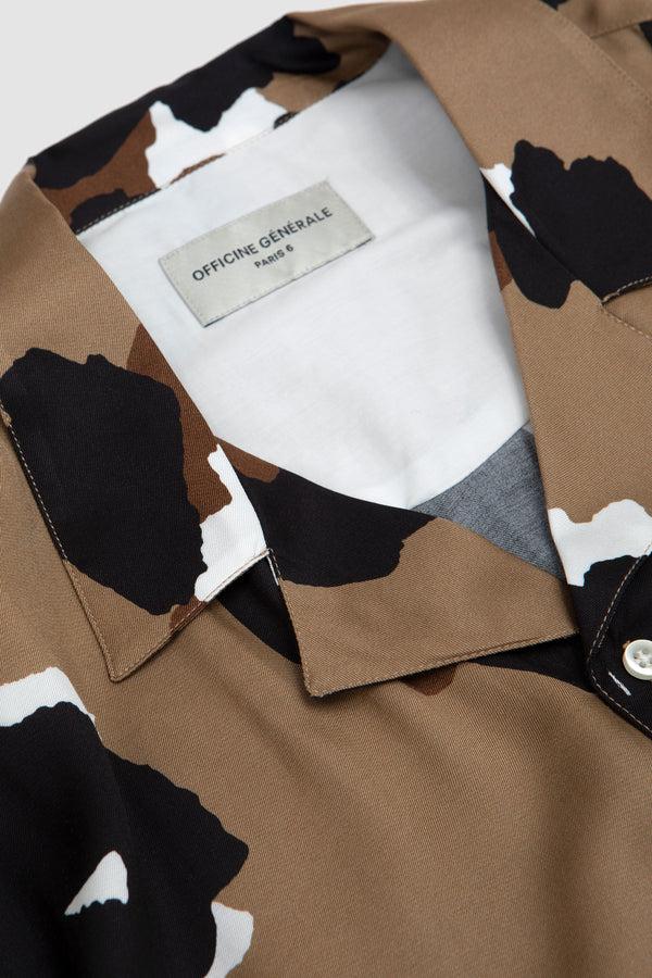 Sportivo Store Eren SS Leo Print Shirt Tofee/ Black/ Brown/ White