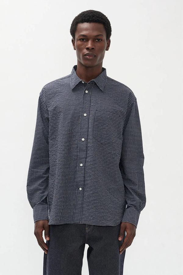 sportivo store Espevik Check Oversized Shirt Dark Navy