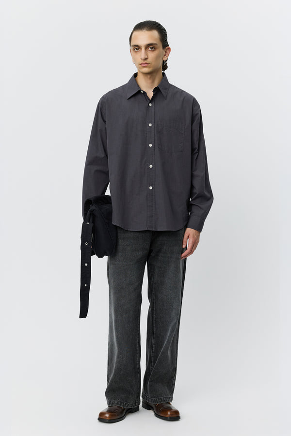 sportivo store Executive Shirt Mushroom Micro Check Poplin