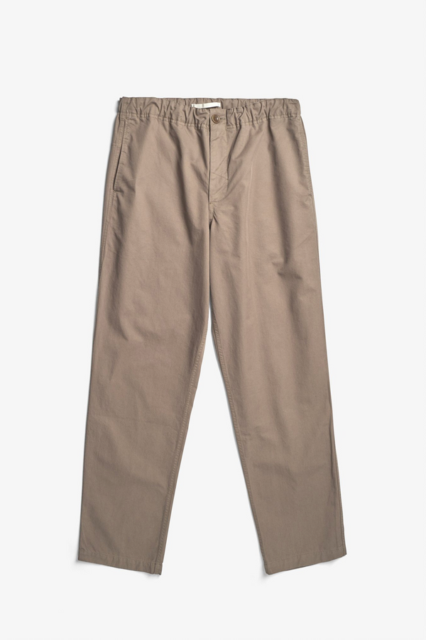 sportivo store Ezra Regular Mineral Dyed Fine Twill Trousers Walnut