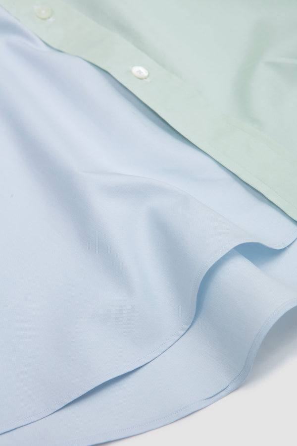 Sportivo Store Finx Ox Chambray Shirt Pale Green X Blue