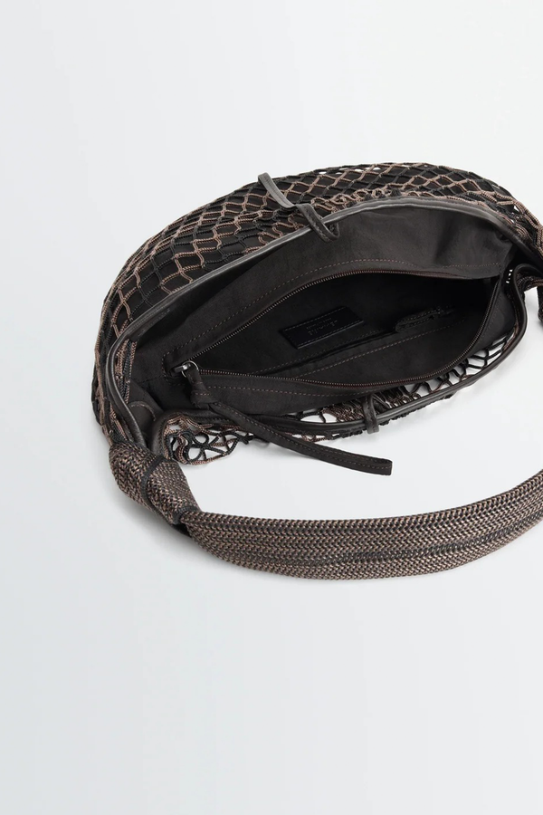 Sportivo Store Fortune Croissant Filt Bag Chevron Marron Glacé/ Black