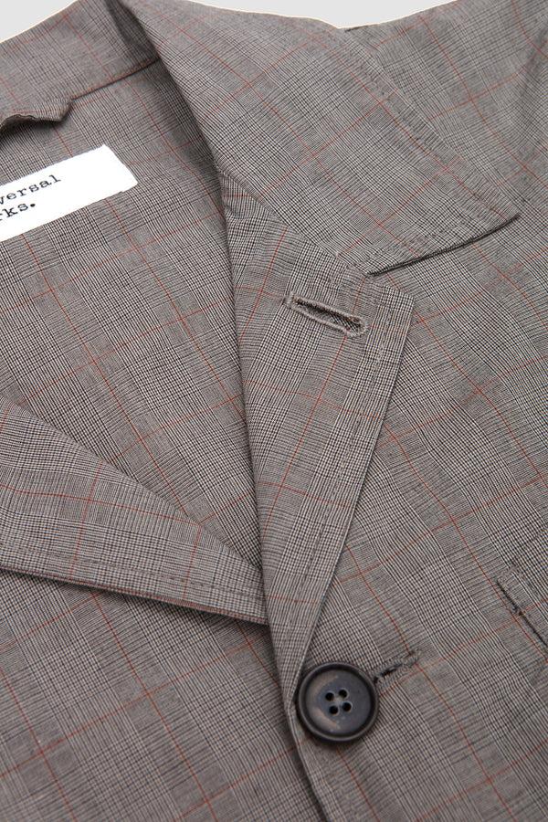 Sportivo Store Franck Jacket Wales Glen Check Grey Brown