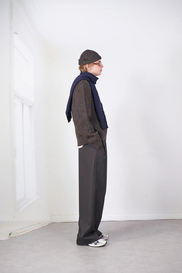 Sportivo Store Frankenstein Cable Knit Natural Brown Glitter