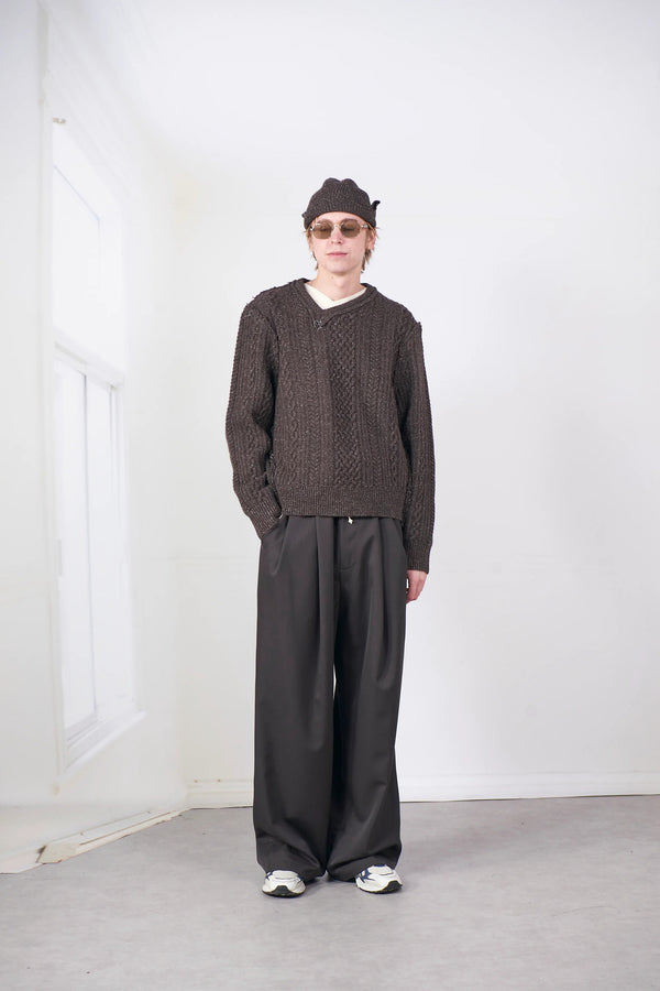 sportivo store Frankenstein Cable Knit Natural Brown Glitter