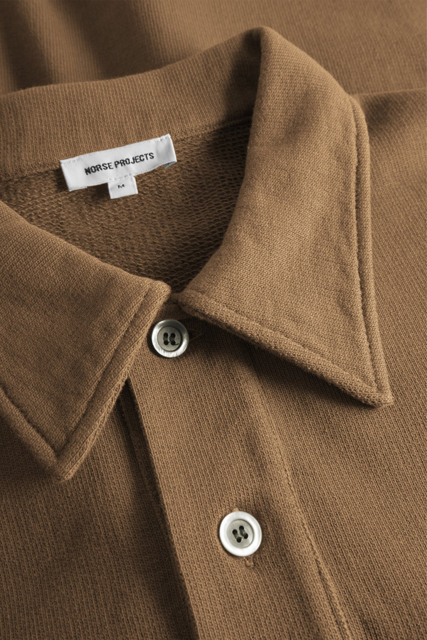 Sportivo Store Fraser Relaxed Organic Loopback LS Polo Oak