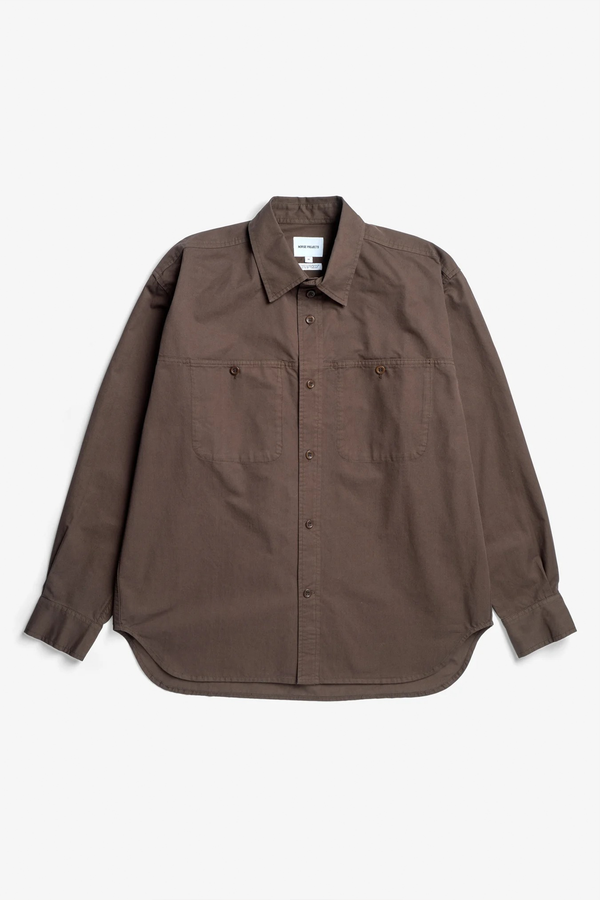 sportivo store Julius Mineral Dyed Oversize Shirt Espresso
