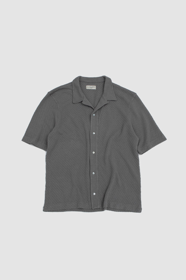 sportivo store Kai SS Textured Cotton Polo Iron Grey