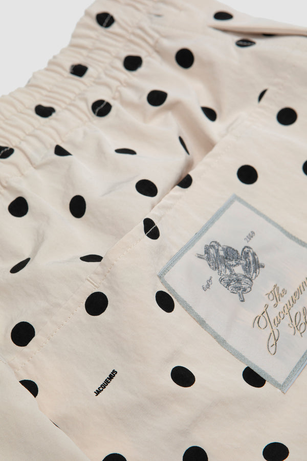 Sportivo Store Le Short Aloe Print Dots Logo Off White