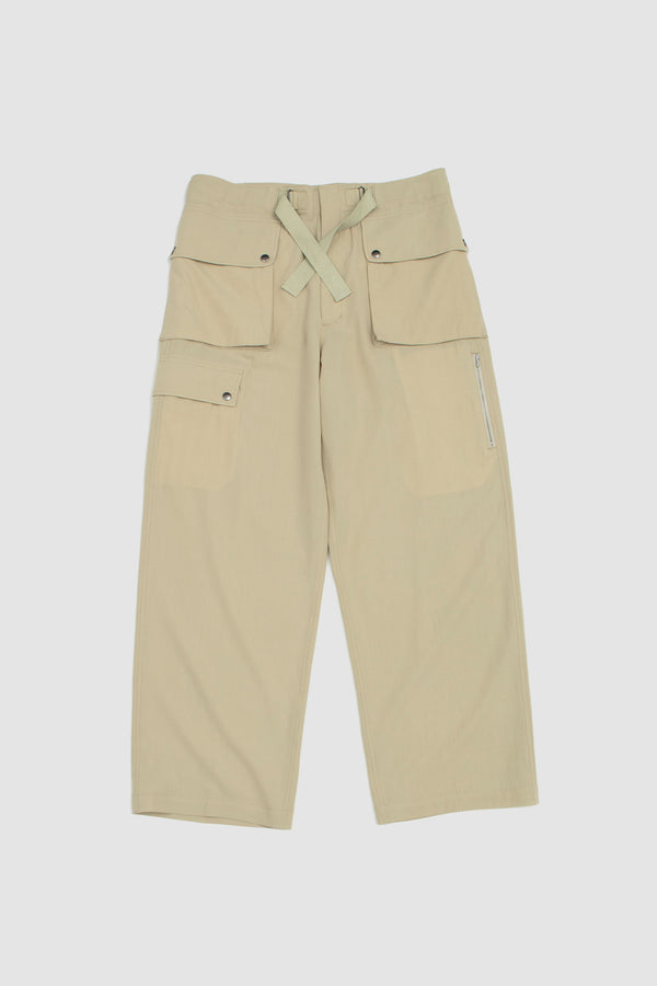 sportivo store Light Cotton Wool Viyella Cargo Pants Light Khaki