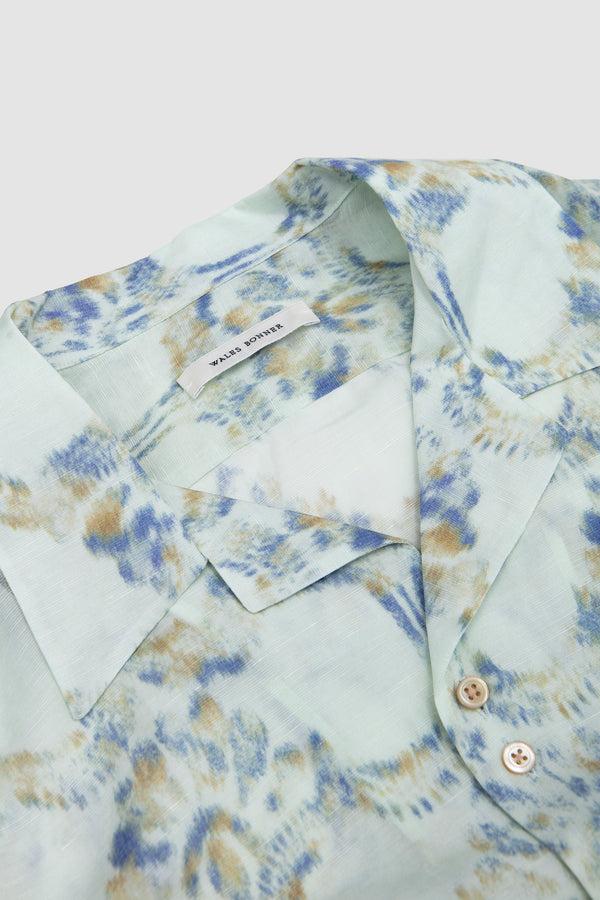 Sportivo Store Lotus Bowling Shirt Pale Teal/ Olive/ Lavender