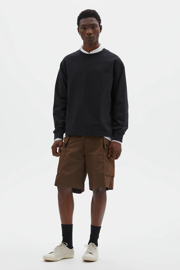 Sportivo Store Mock Neck T-Shirt Dry Cotton Jersey Black