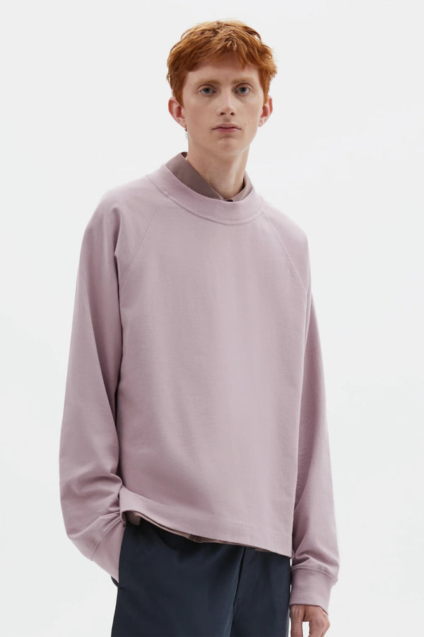 sportivo store Mock Neck T-Shirt Dry Cotton Jersey Heather