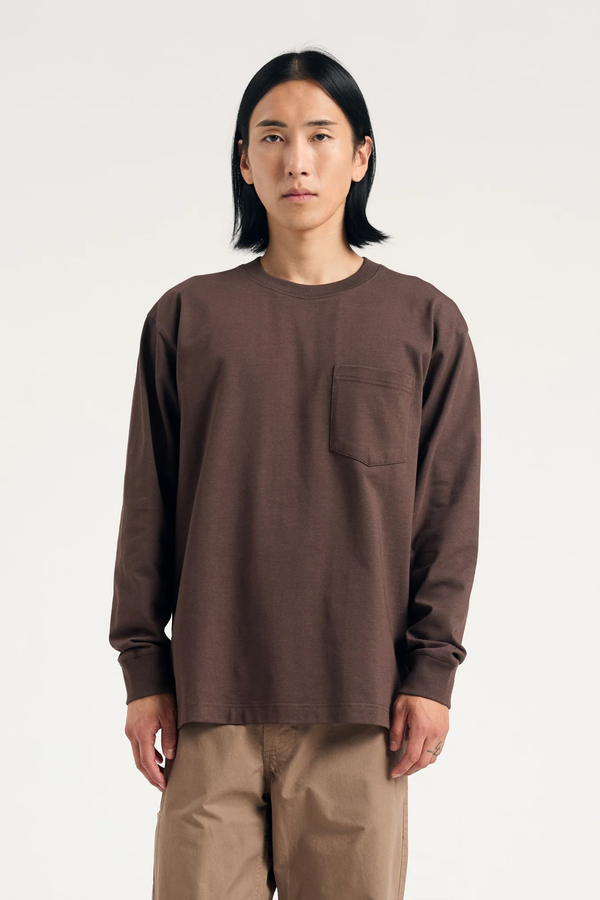 sportivo store Norse Standard Heavy Loose LS T-Shirt Seal Brown