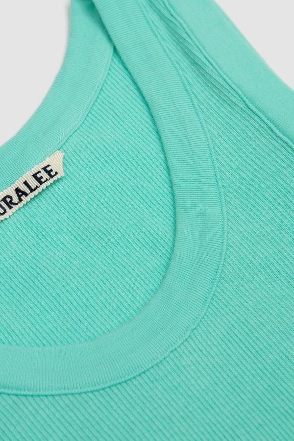 Sportivo Store Organic Soft Rib Tank Top Aqua Green