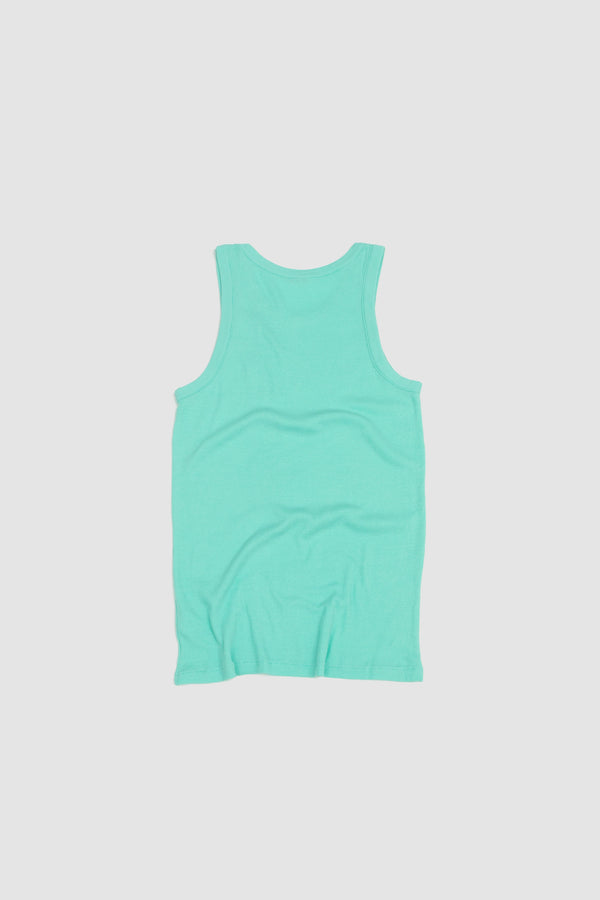 Sportivo Store Organic Soft Rib Tank Top Aqua Green