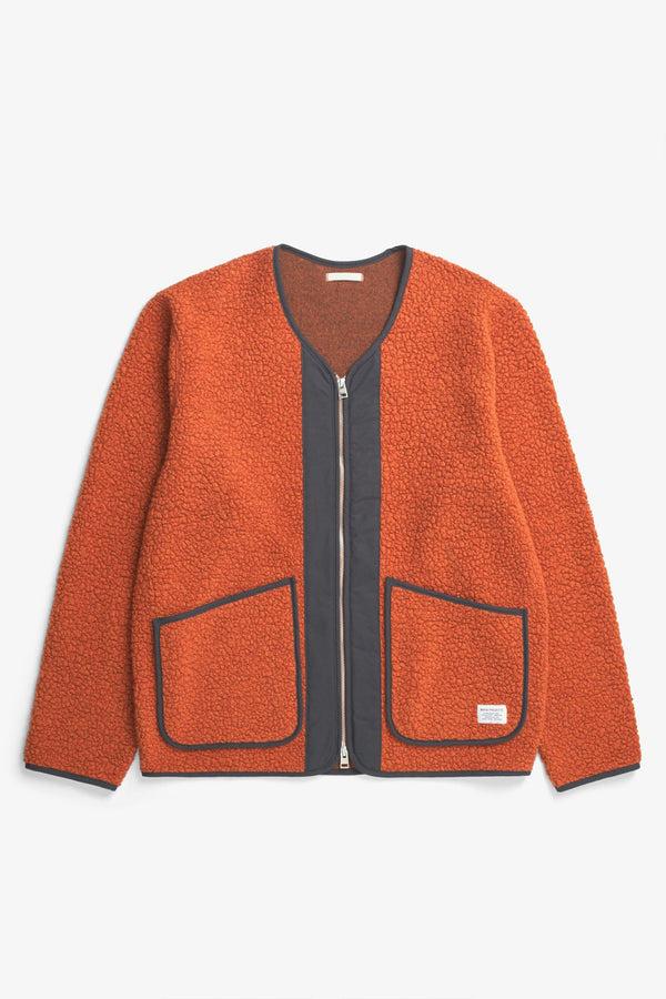 Sportivo Store Otto Sherpa Wool Fleece Jacket Golden Orange