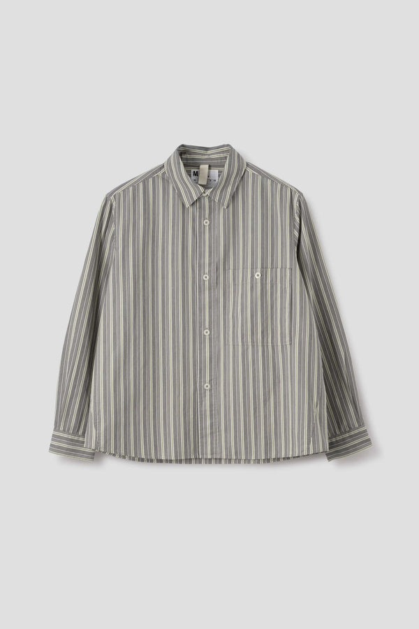 Sportivo Store Overall Shirt Pyjama Stripe Cotton Off White/ Grey/ Zest