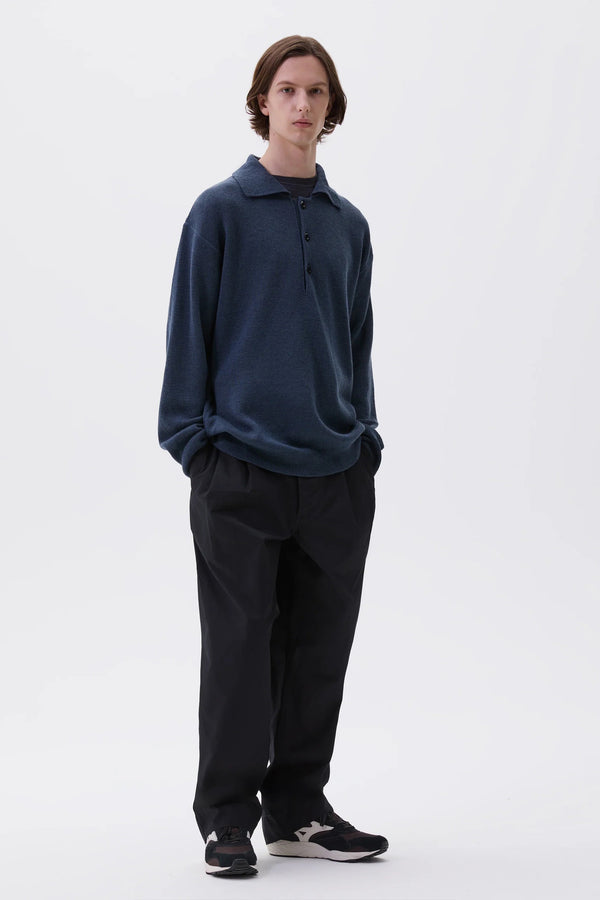 Sportivo Store Oversized Knitted Polo Dry Wool Uniform Blue