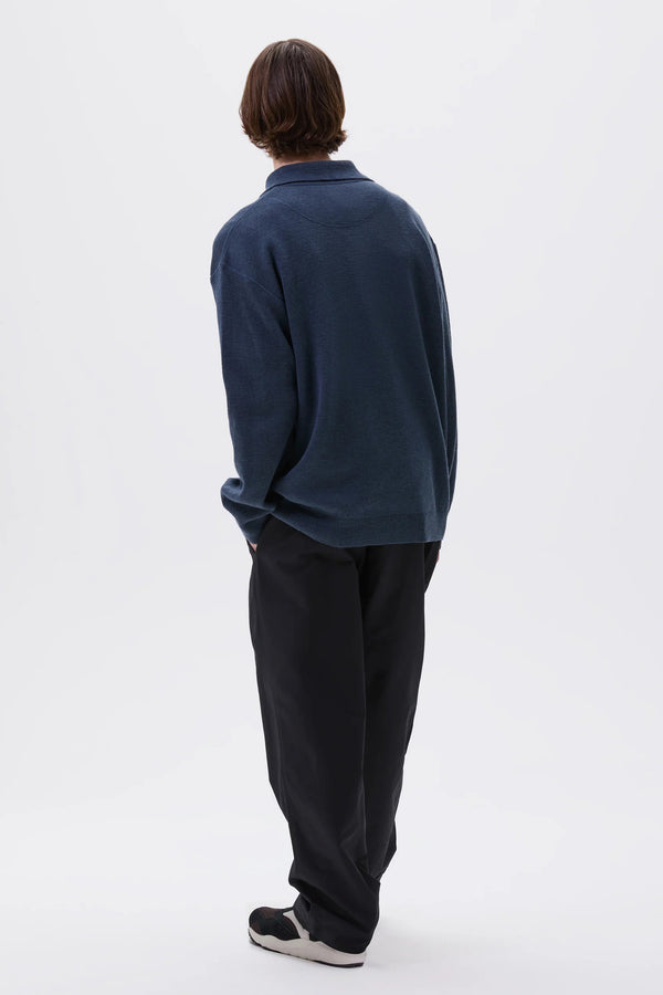 Sportivo Store Oversized Knitted Polo Dry Wool Uniform Blue