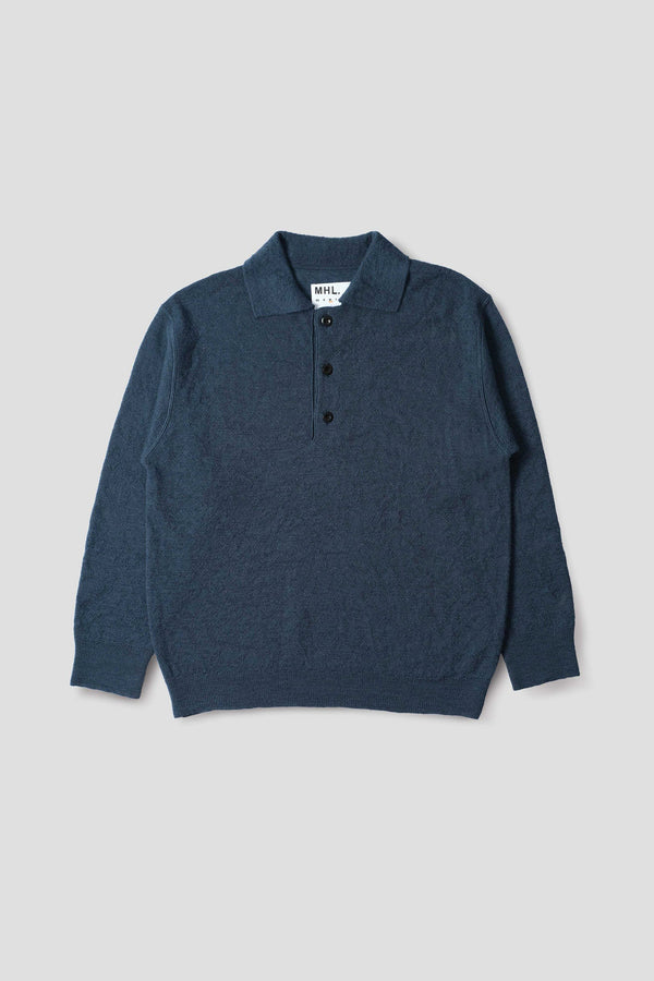 Sportivo Store Oversized Knitted Polo Dry Wool Uniform Blue
