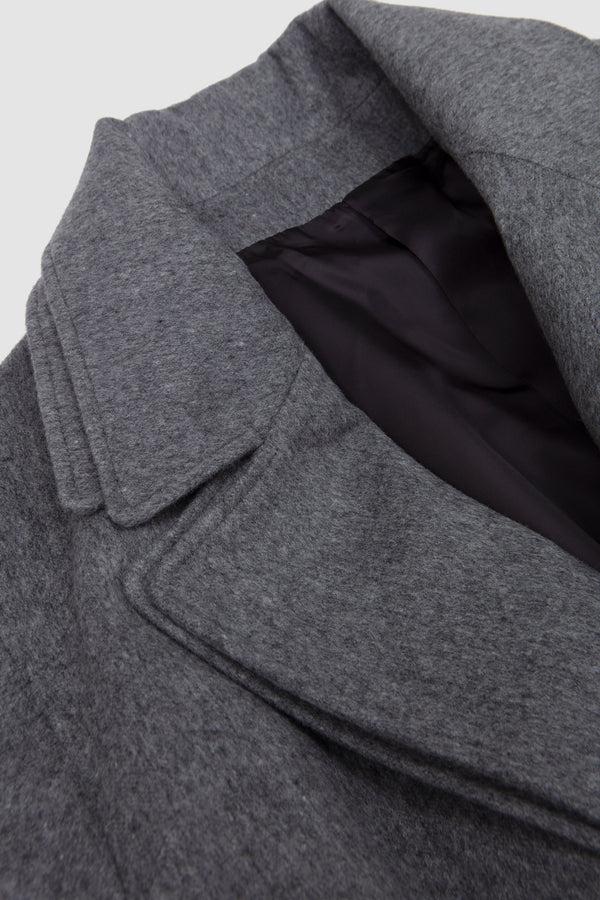 Sportivo Store Oversized Layered Combination Coat Grey