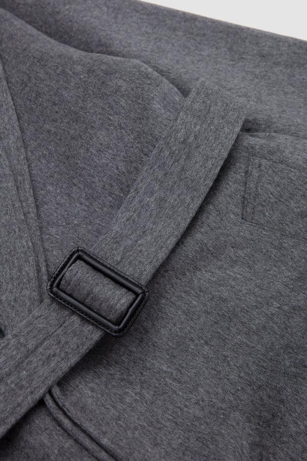 Sportivo Store Oversized Layered Combination Coat Grey