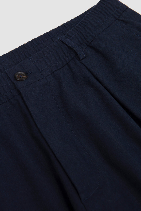 Sportivo Store Pleated Track Pant Valencia Cotton Navy