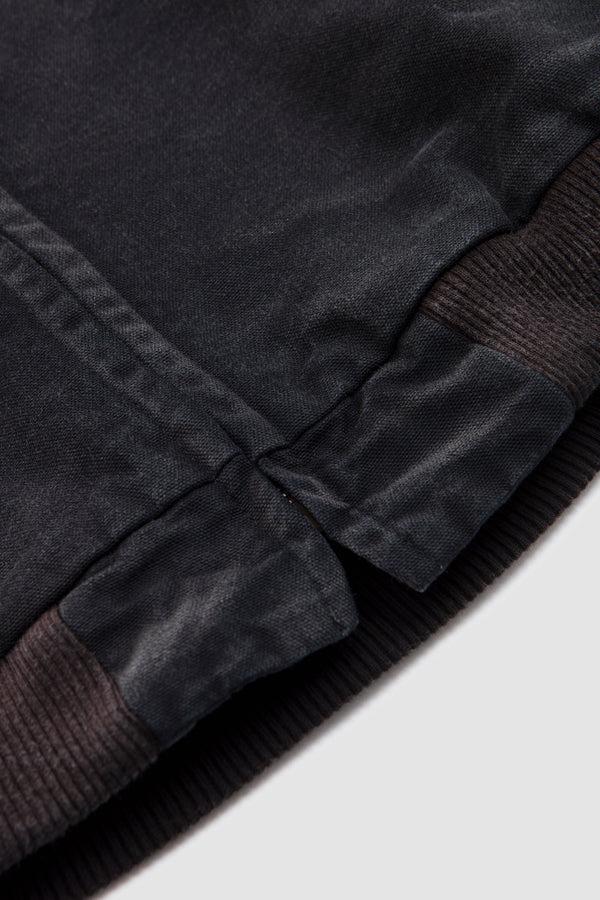 Sportivo Store Product Dyed Cotton Short Zip Parka Black