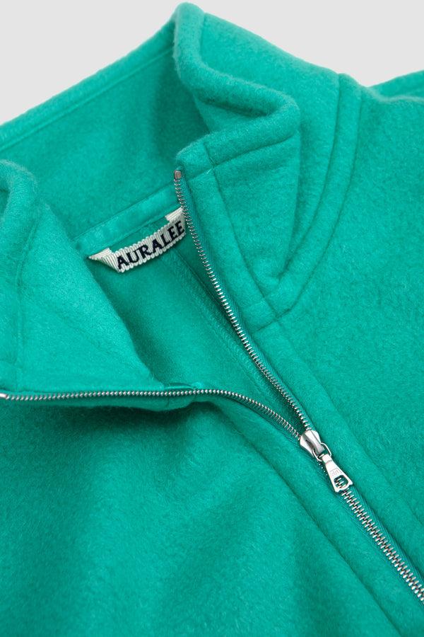 Sportivo Store Pure Silk Comfort Fleece Half Zip Jade Green