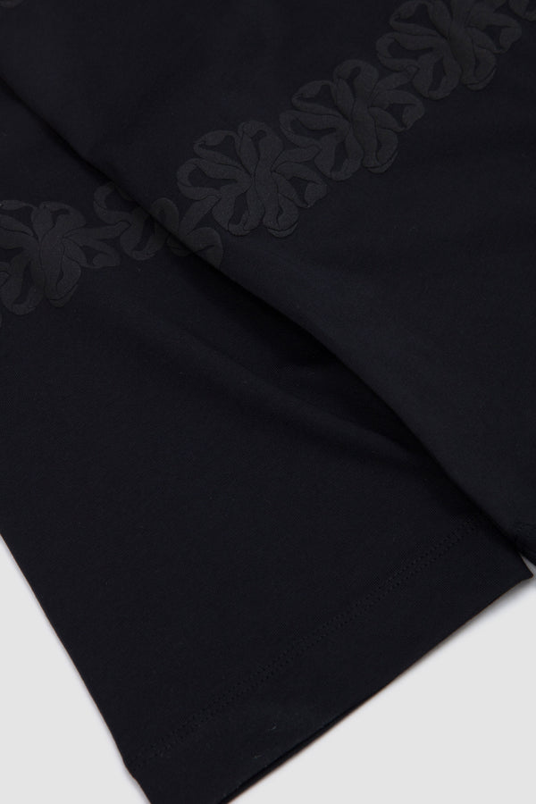 Sportivo Store Ribbon Daisy Chain Print T-Shirt Black/ Black
