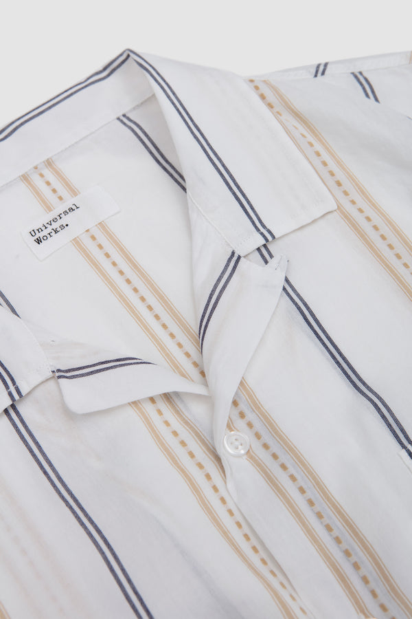 Sportivo Store Road Shirt Hendrix Stripe Ecru/ Navy/ Sand