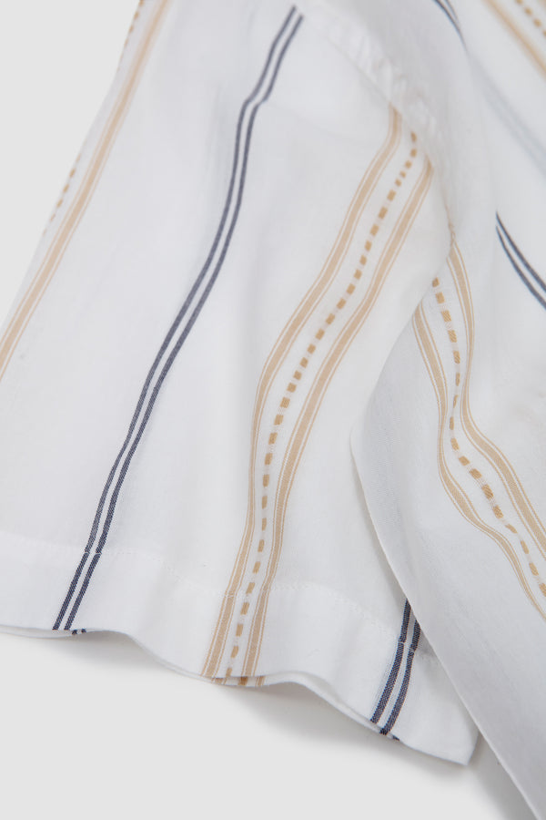 Sportivo Store Road Shirt Hendrix Stripe Ecru/ Navy/ Sand