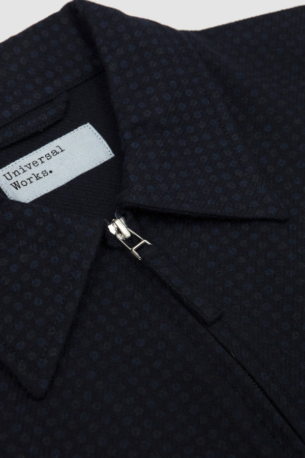 Sportivo Store Rose Bowl Jacket Dot Print Flannel Navy