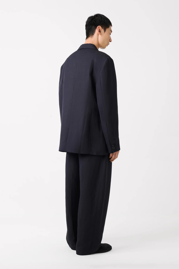 Sportivo Store Roversi 2 Button Linen Jacket Darkest Navy