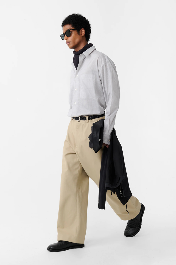 Sportivo Store Salin Pocket Detail Shirt Chalk Stripe