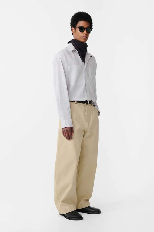 sportivo store Salin Pocket Detail Shirt Chalk Stripe