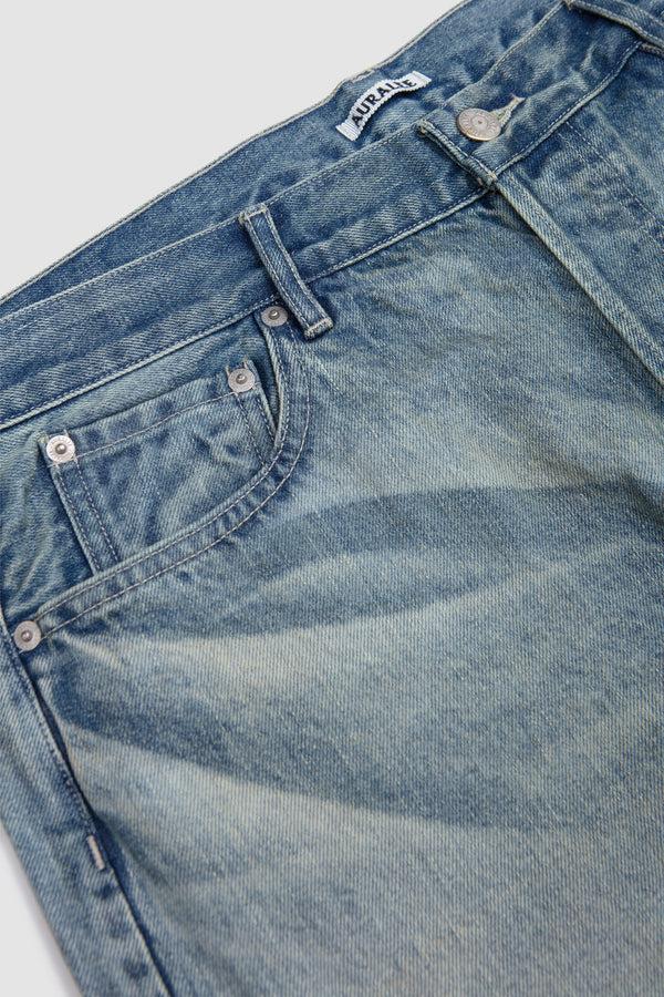Sportivo Store Selvedge Faded Heavy Denim Wide Pants Faded Indigo