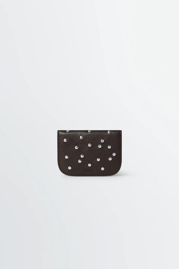Sportivo Store Soft Tab Studs Dots Card Holder Dark Brown