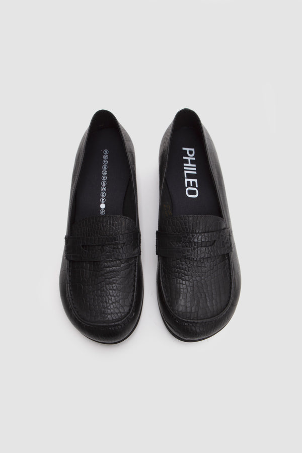 Sportivo Store 079 Mocassin Crocodile Black