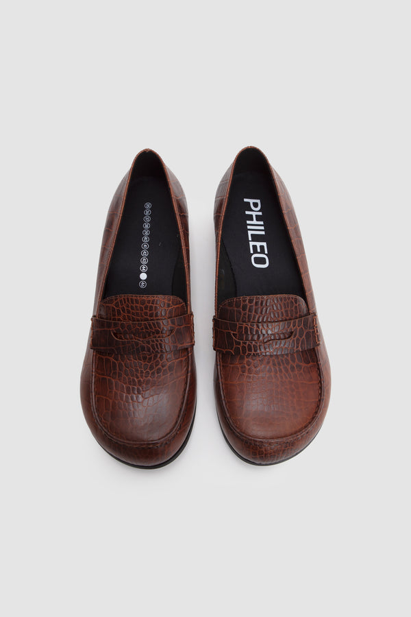 Sportivo Store 079 Mocassin Crocodile Mud Brown