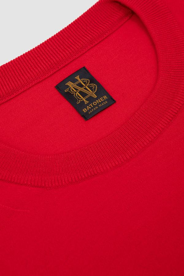 Sportivo Store 35G Wool Smooth Crew Neck Vermilion