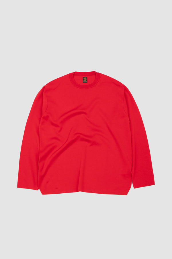 sportivo store 35G Wool Smooth Crew Neck Vermilion