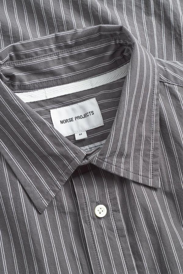 Sportivo Store Algot Poplin Stripe Shirt Graphite